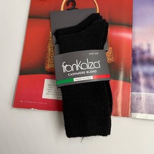 - 2 PR Frankalza Italy Ladies Boot Socks Merino Wool / Cashmere Blend